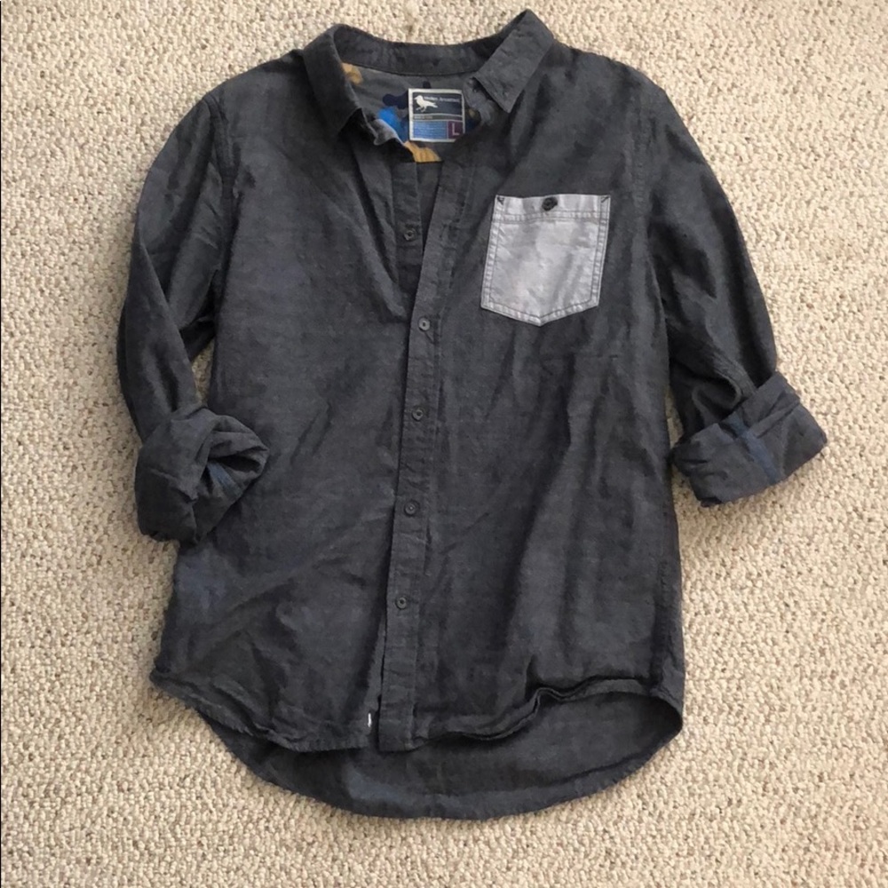 Modern Amusement Grey Casual Collared Shirt